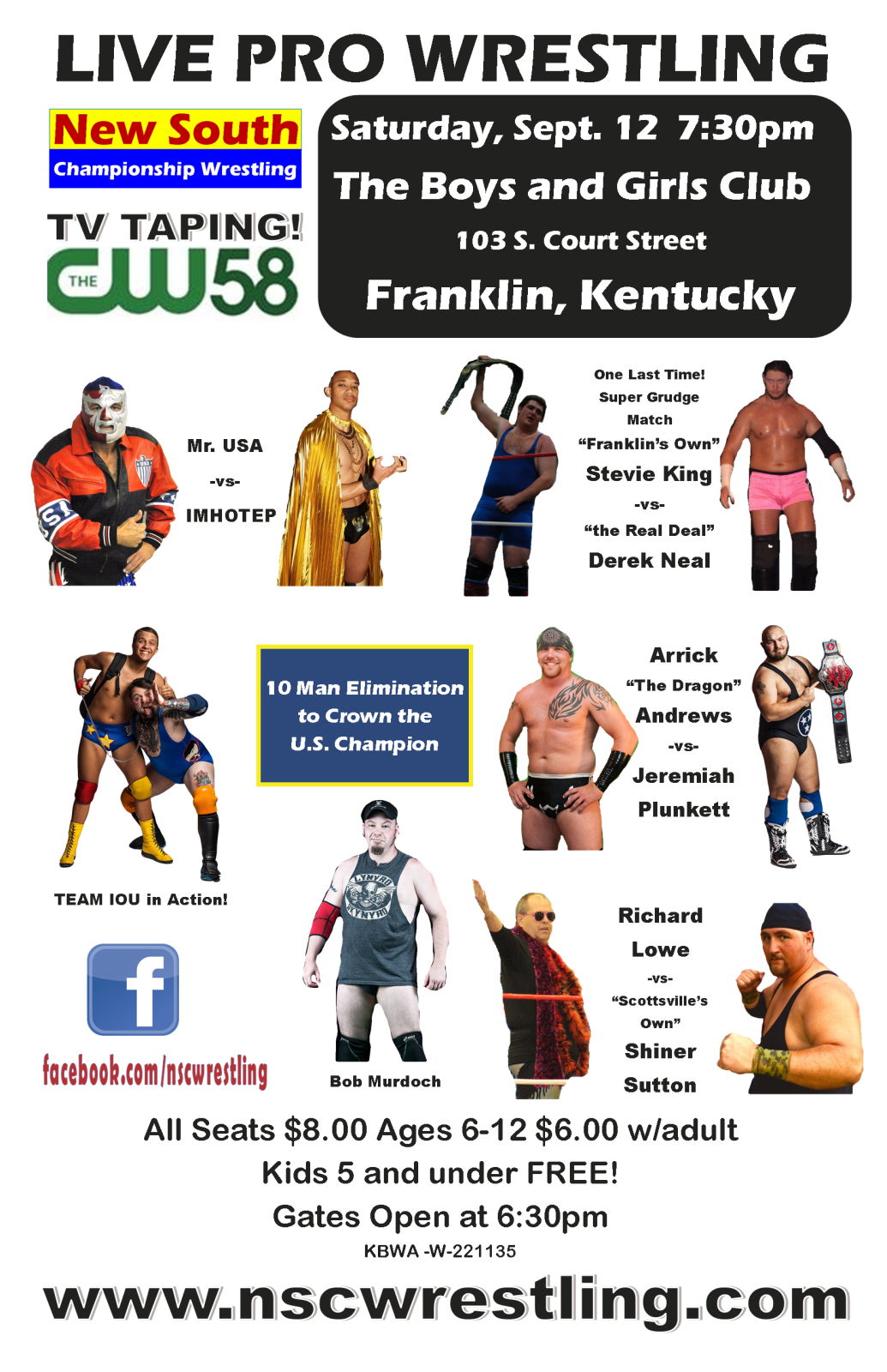 Wrestling News Center New South Championship Wrestling debuts 9/12 in