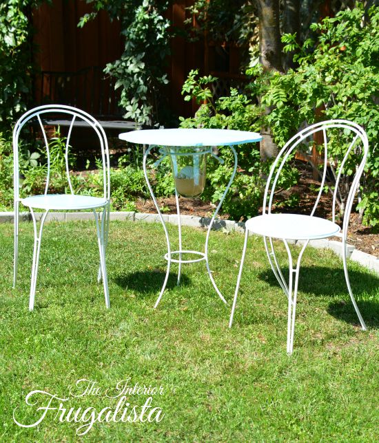 DIY Bistro Set {From Candle Holder to Table} The Interior Frugalista