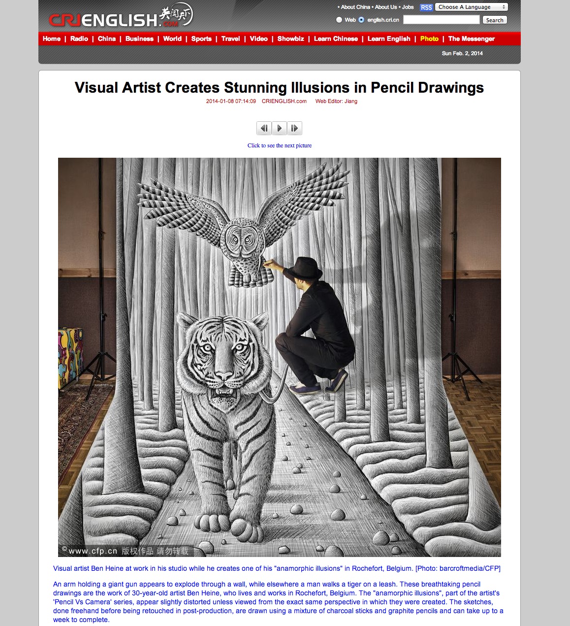 Ben Heine Art News Article - 2014