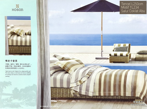 Sprei Tencel Motif Salur Coklat Abu Sprei Tencel Motif Salur Coklat Abu
