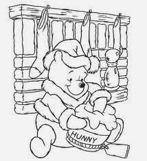 Winnie The Pooh Christmas Coloring Pages 1