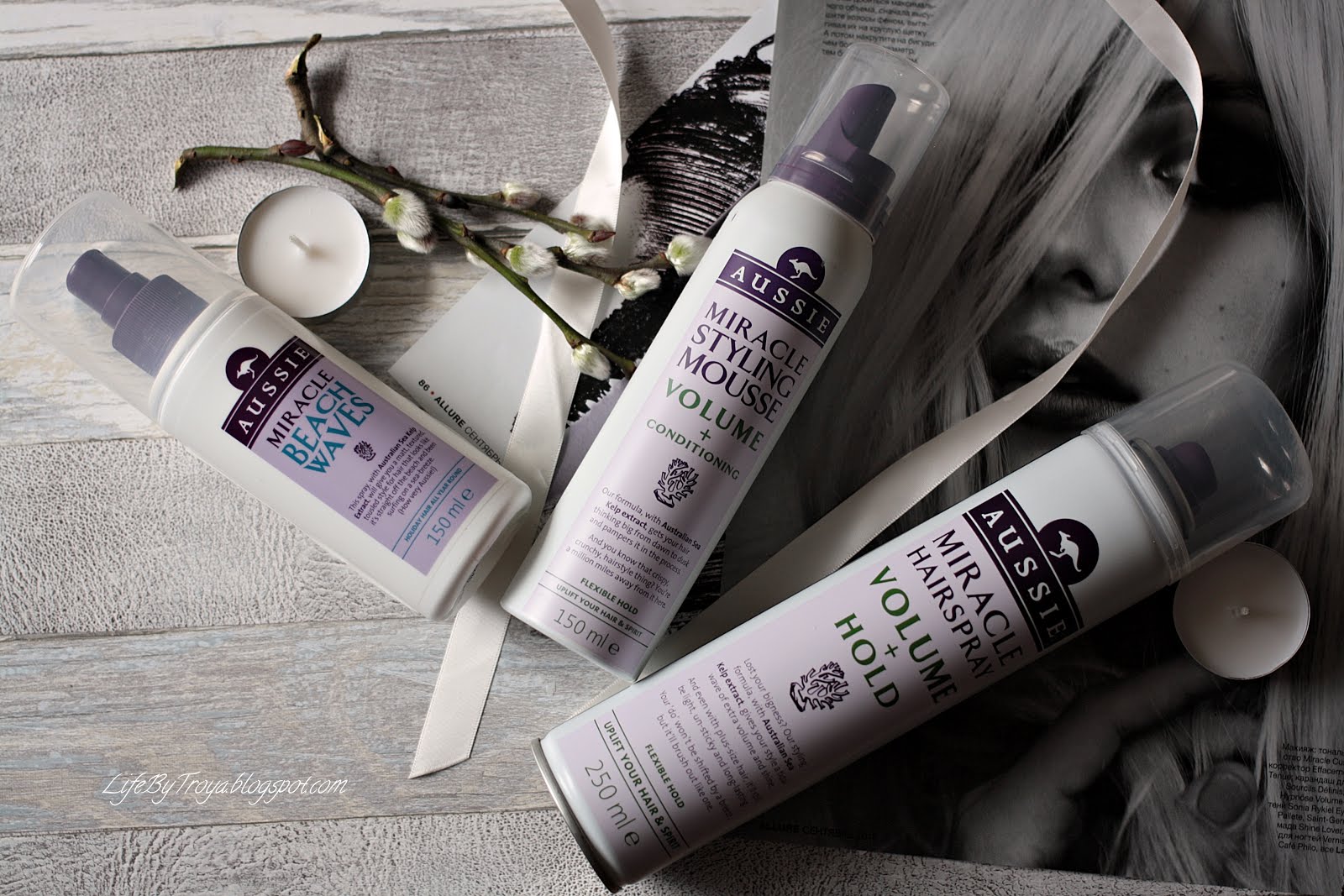 Review Aussie Miracle Beach Waves Spray, Miracle Hairspray Volume