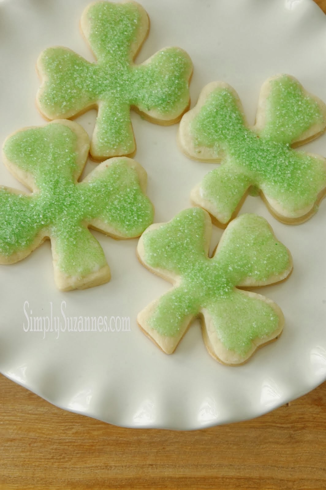 Simply Suzanne's AT HOME minted shamrock sugar cookies