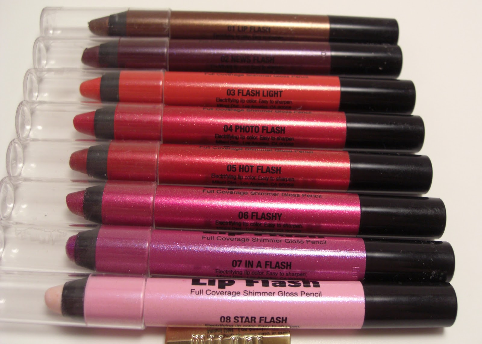 glitter obsession Milani Lip Flash Gloss Pencils Revisited