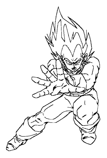 Dragon Ball Z Vegeta Coloring Pages