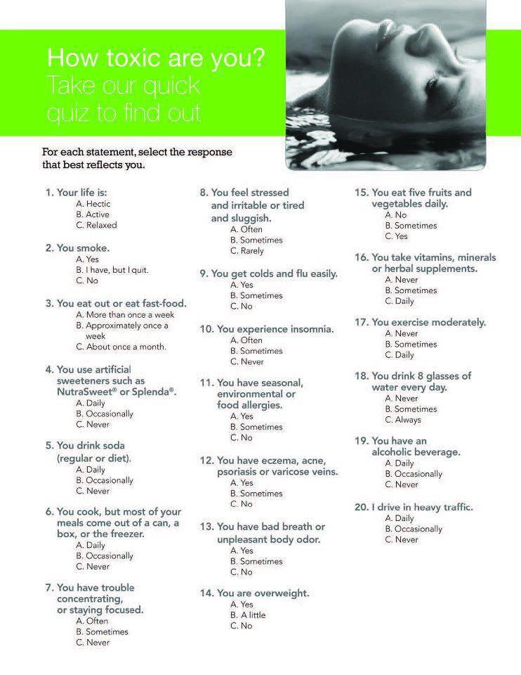 Wrap to get Skinny Are you Toxic? Take this test!