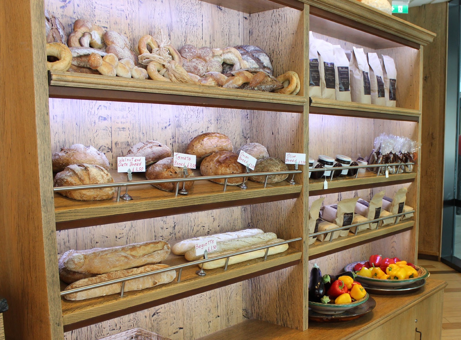 Fresh Bread Selection at Madeleine Coffee House at The Cube Birmingham