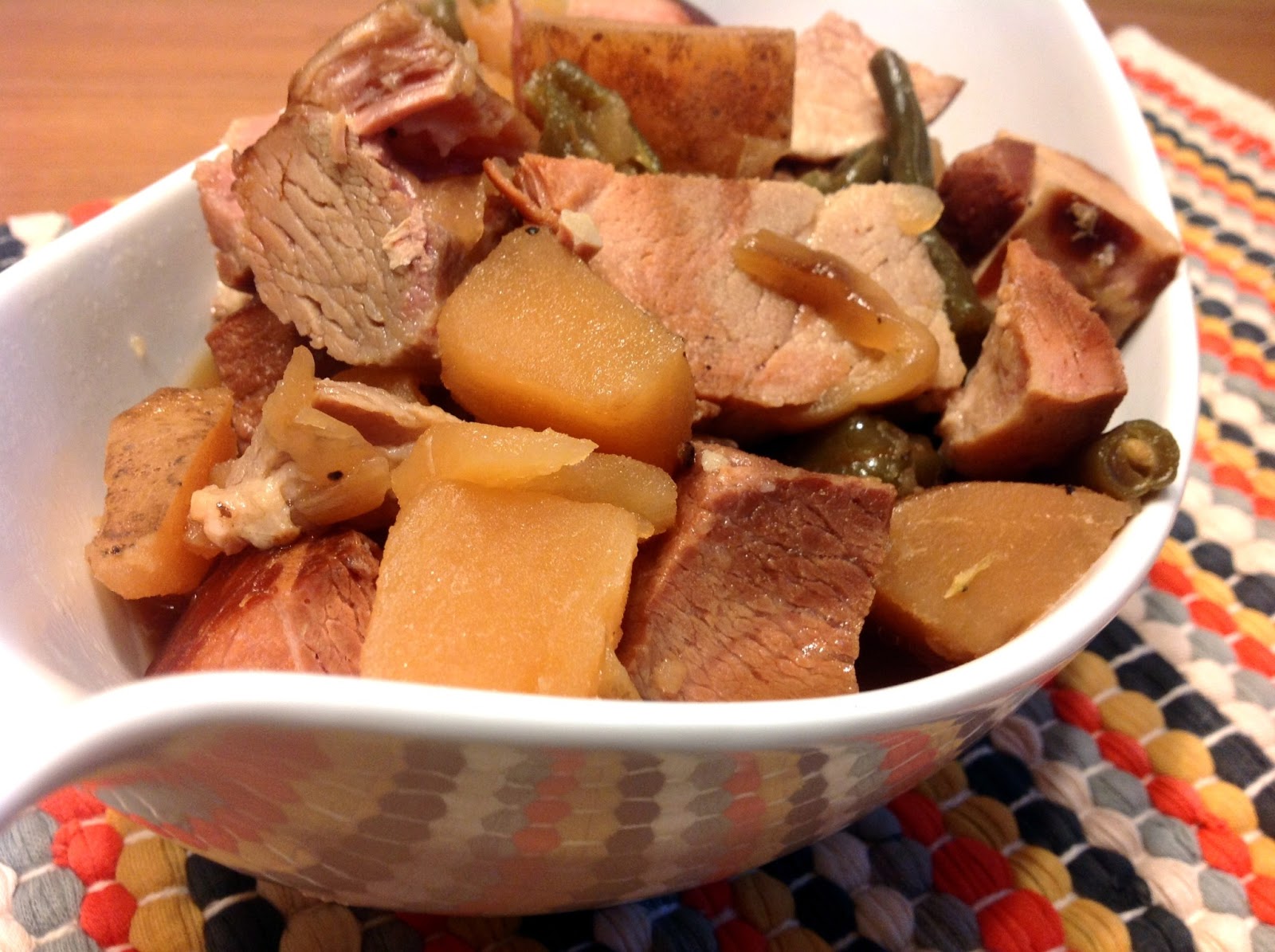 the dog mom crock pot ham and green beans