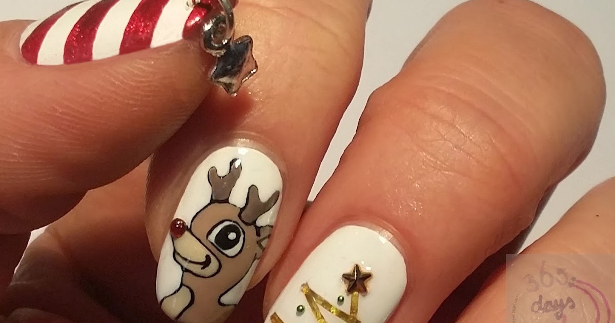 365 days of nail art day 355 christmas nails with subtle 3d flocking powder christmas tree