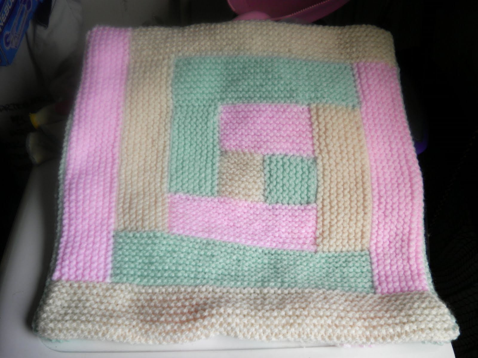 HANDMADE BY LILACANGLIA: Knitted Patchwork Cushion cover