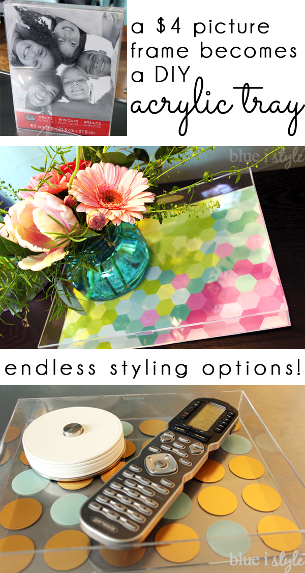 {five minute friday} DIY Acrylic Trays Styled Two Ways Blue i Style