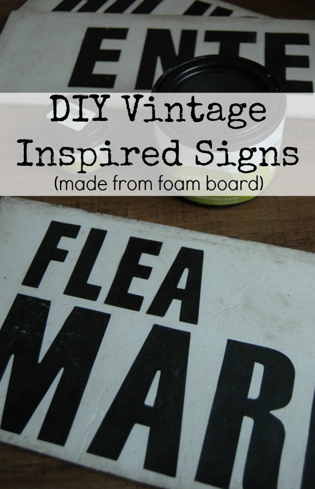 DIY Vintage Signs Made From Foam Board Little House of Four DIY
