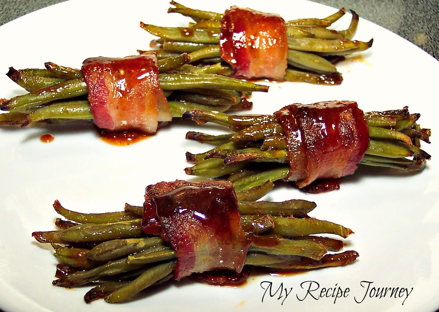My Recipe Journey Sweet and Spicy Green Bean Bundles!