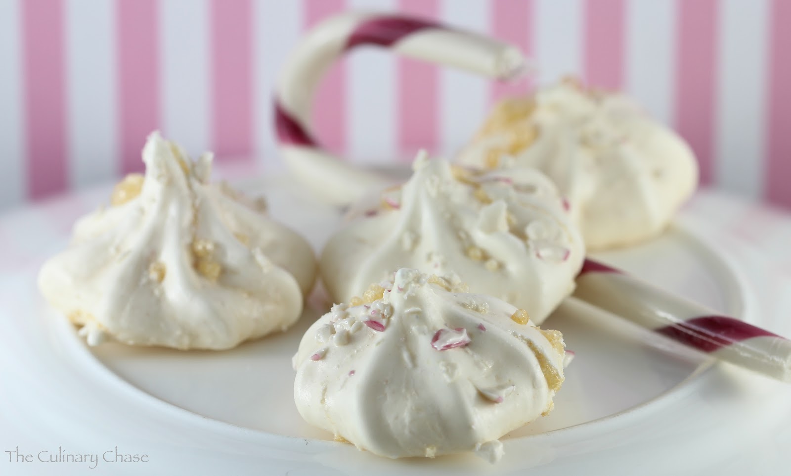 Candy Cane Meringue Kisses The Culinary Chase