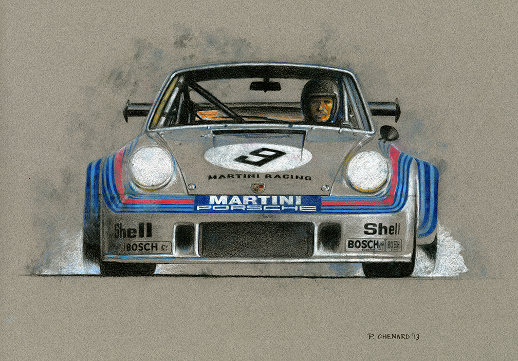 le sport auto  et l'art - Page 24 1974+Porsche+RSR+painterly