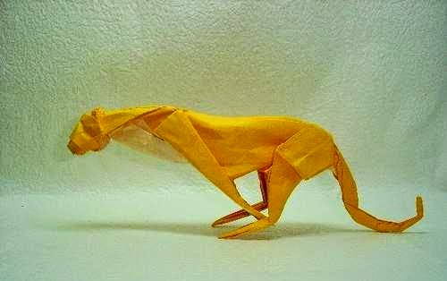 make origami cheetah ~ easy paper craft for kids