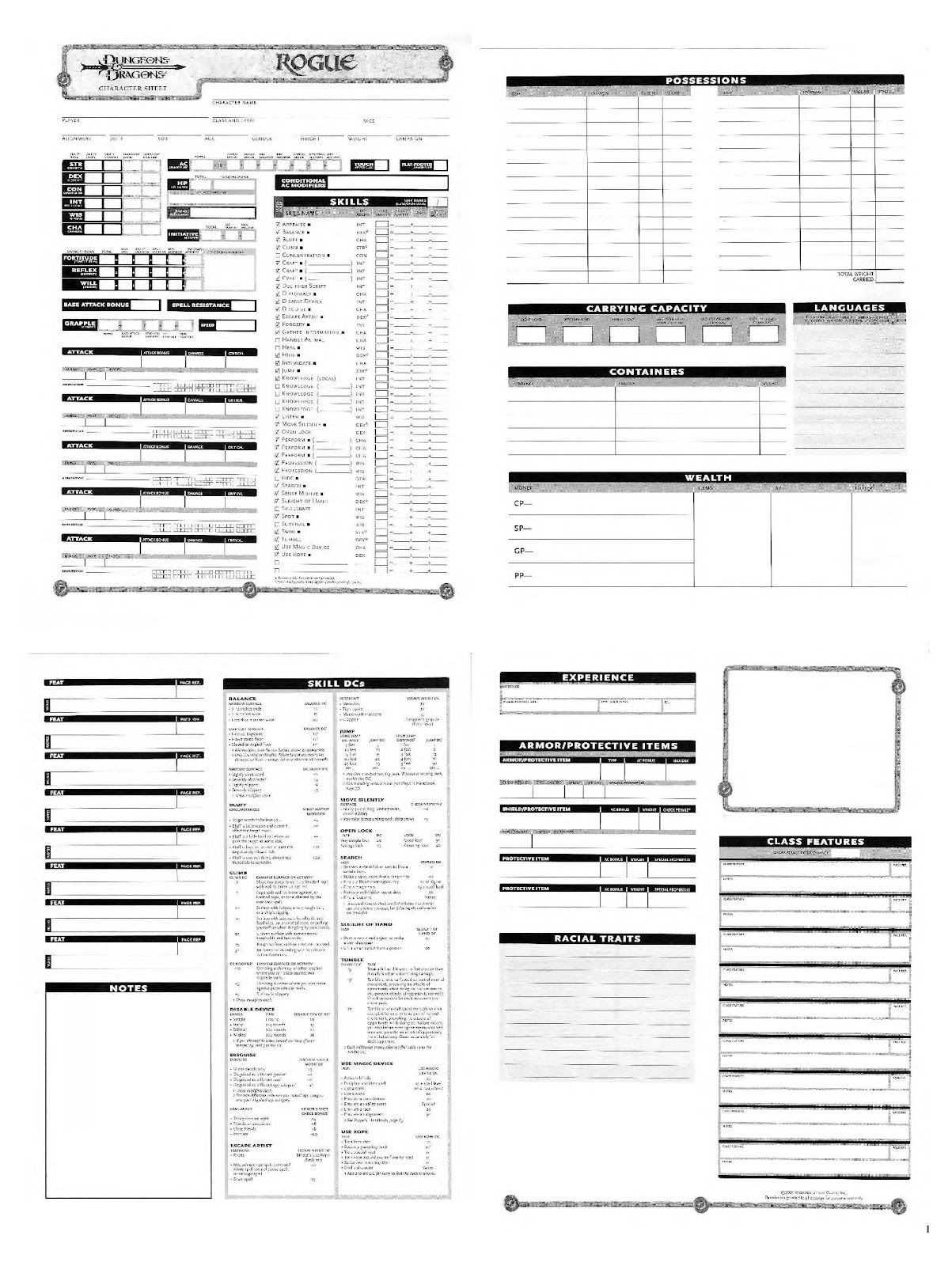 d and d 3.5 character sheet d and d 3.5 character sheet
