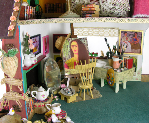 frida kahlo wooden doll