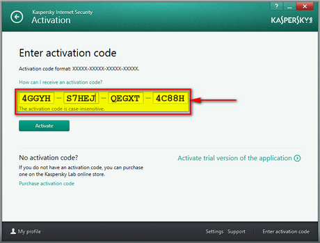 activation code for karpersky