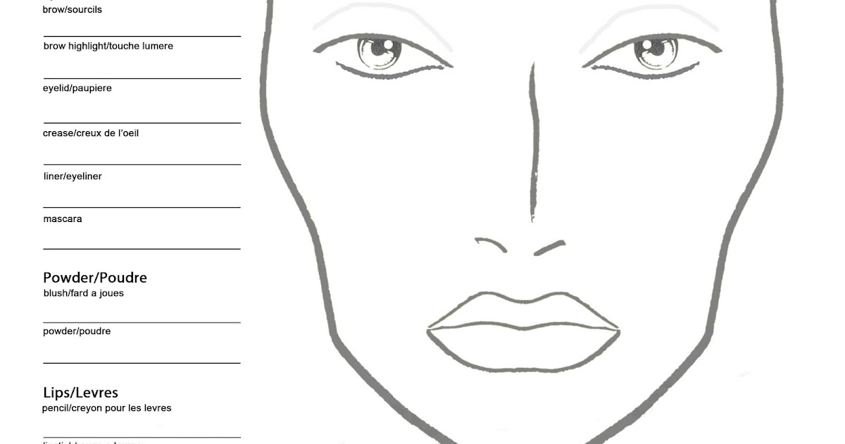 Becoming A Makeup Artist Free Blank Mac Makeup Chart