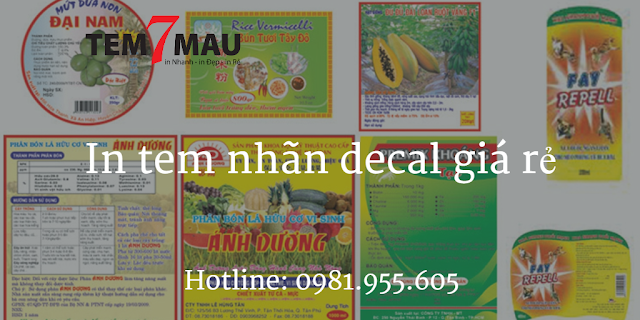 In tem nhãn decal giá rẻ In tem nhãn decal giá rẻ