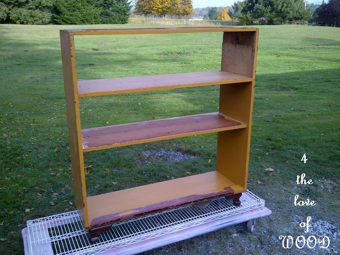 4 the love of wood SOLID WOOD SHELF MAKEOVER from orange to white
