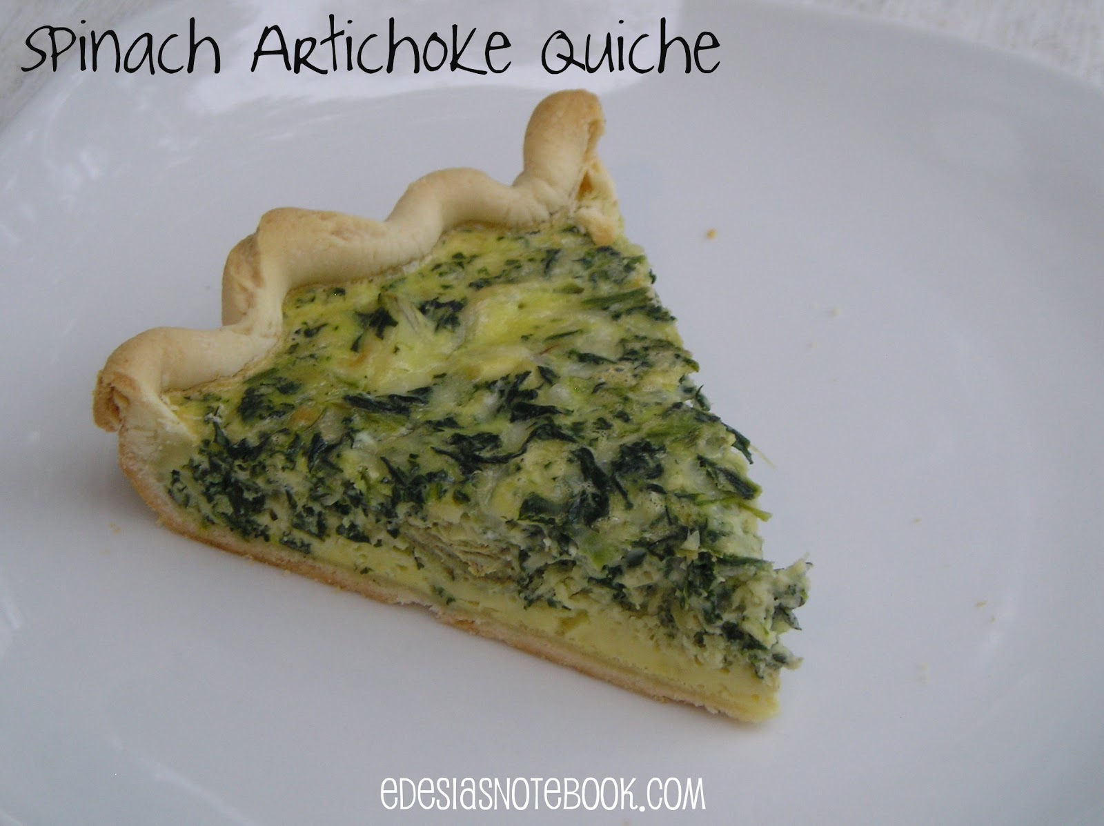 Spinach Artichoke Quiche Edesia's Notebook