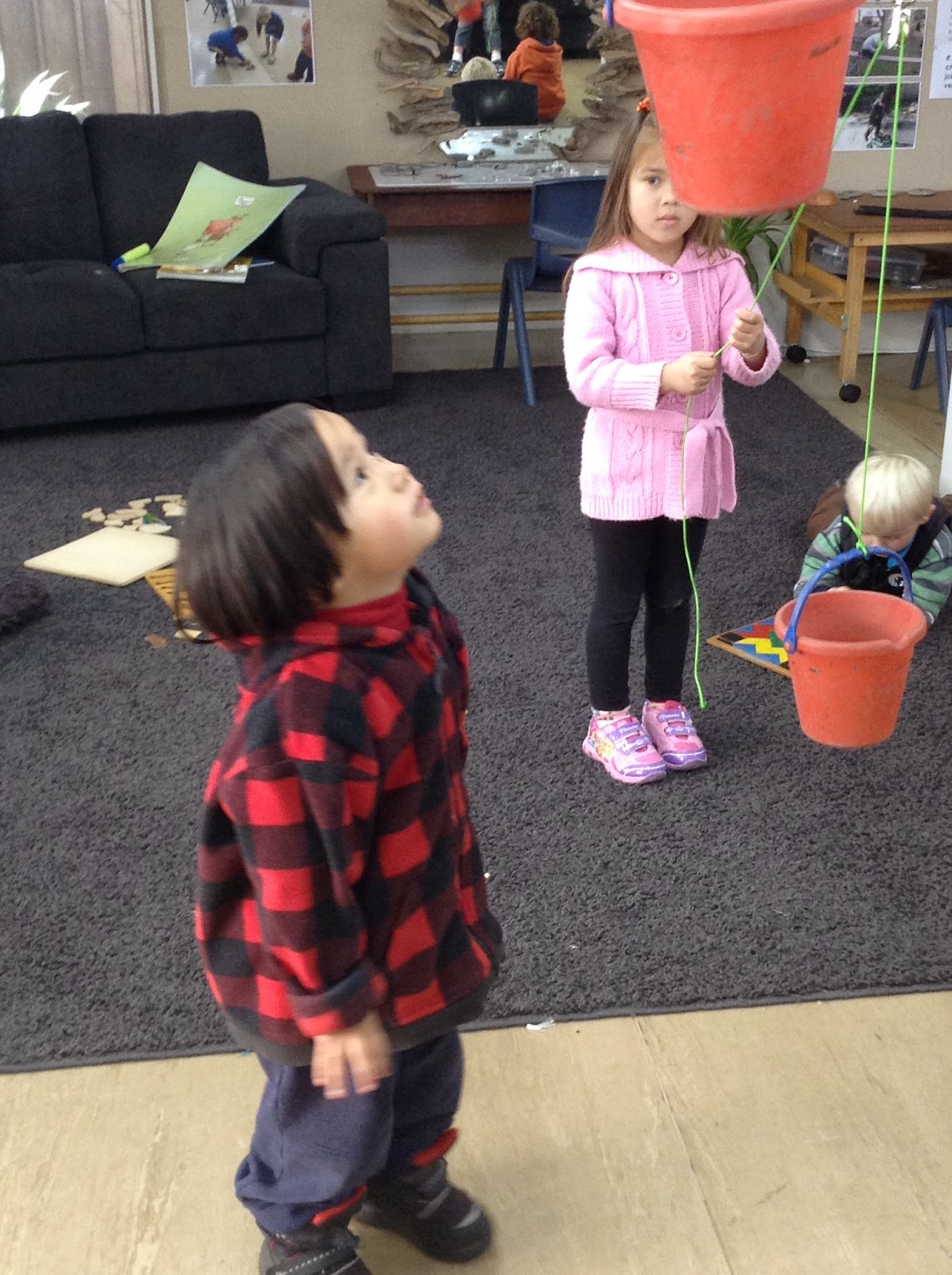 Bream Bay Kindergarten Pulley system...fostering curiosity
