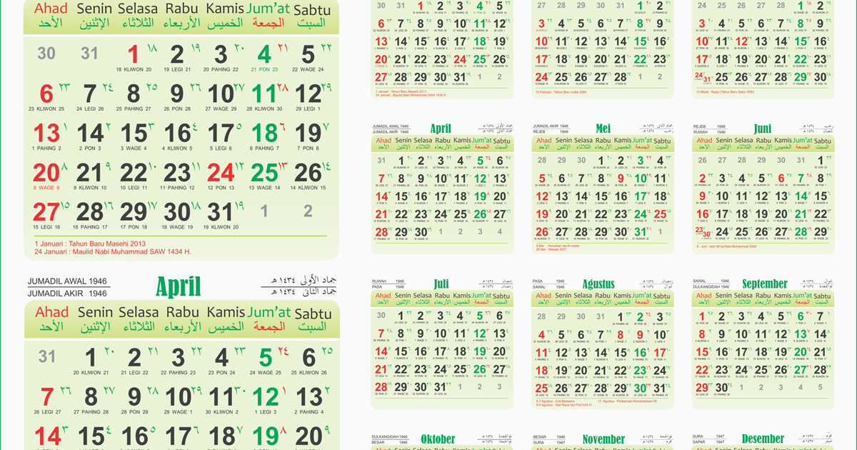 Kalender Jawa 2013 Lengkap