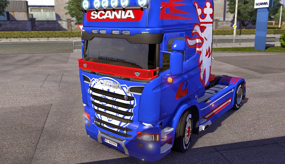 Euro Truck Simulator 2 : Mod Scania Streamline Skin X ...