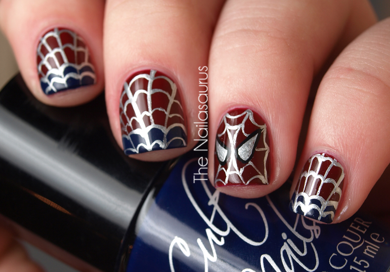 SpiderMan Nail Art Tutorial The Nailasaurus UK Nail Art Blog