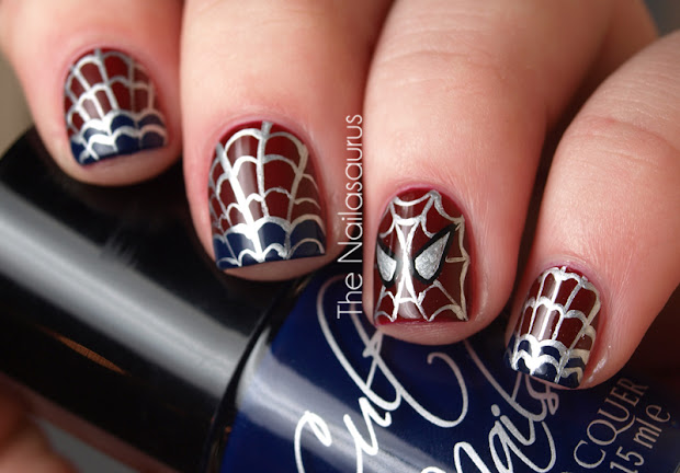 spider-man nail art tutorial