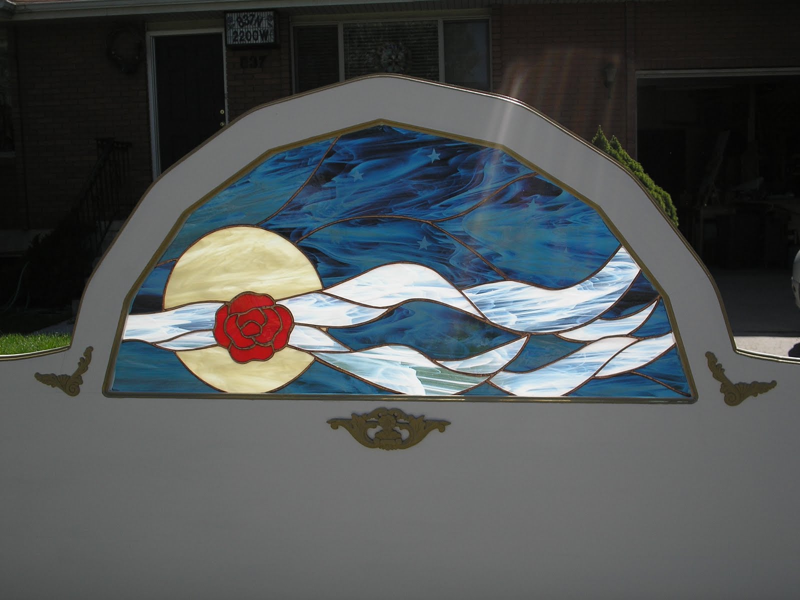 My Stained Glass Adventures Stained Glass in a Headboard