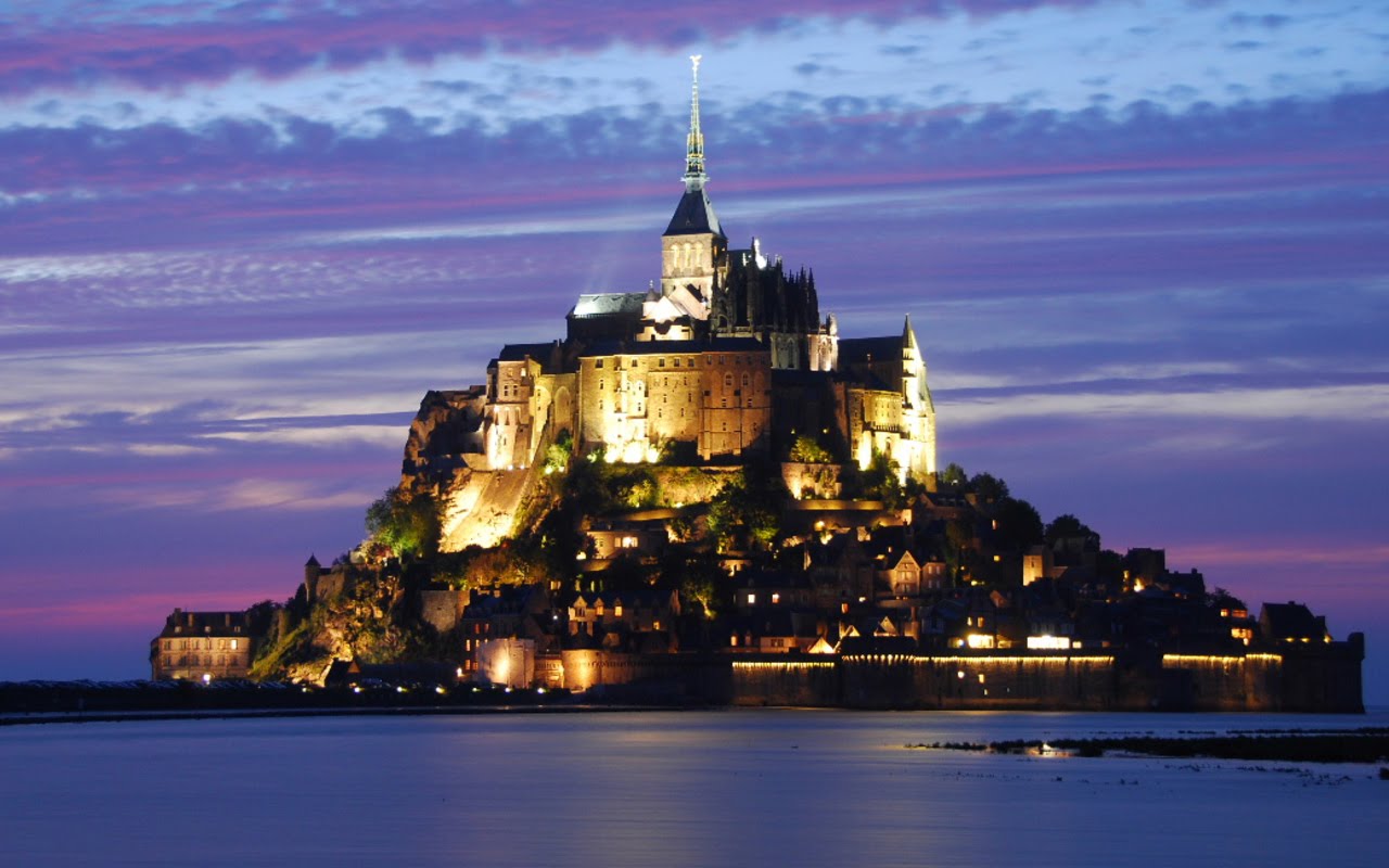 Castle of Mont Saint Michel in France Castle of Mont Saint Michel in France