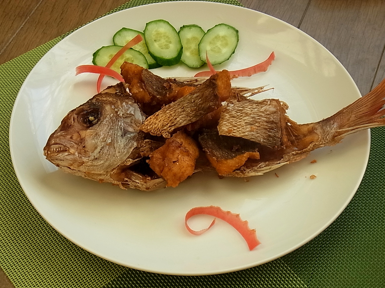 Fried Snapper with Sweet Spicy Tamarind Sauce