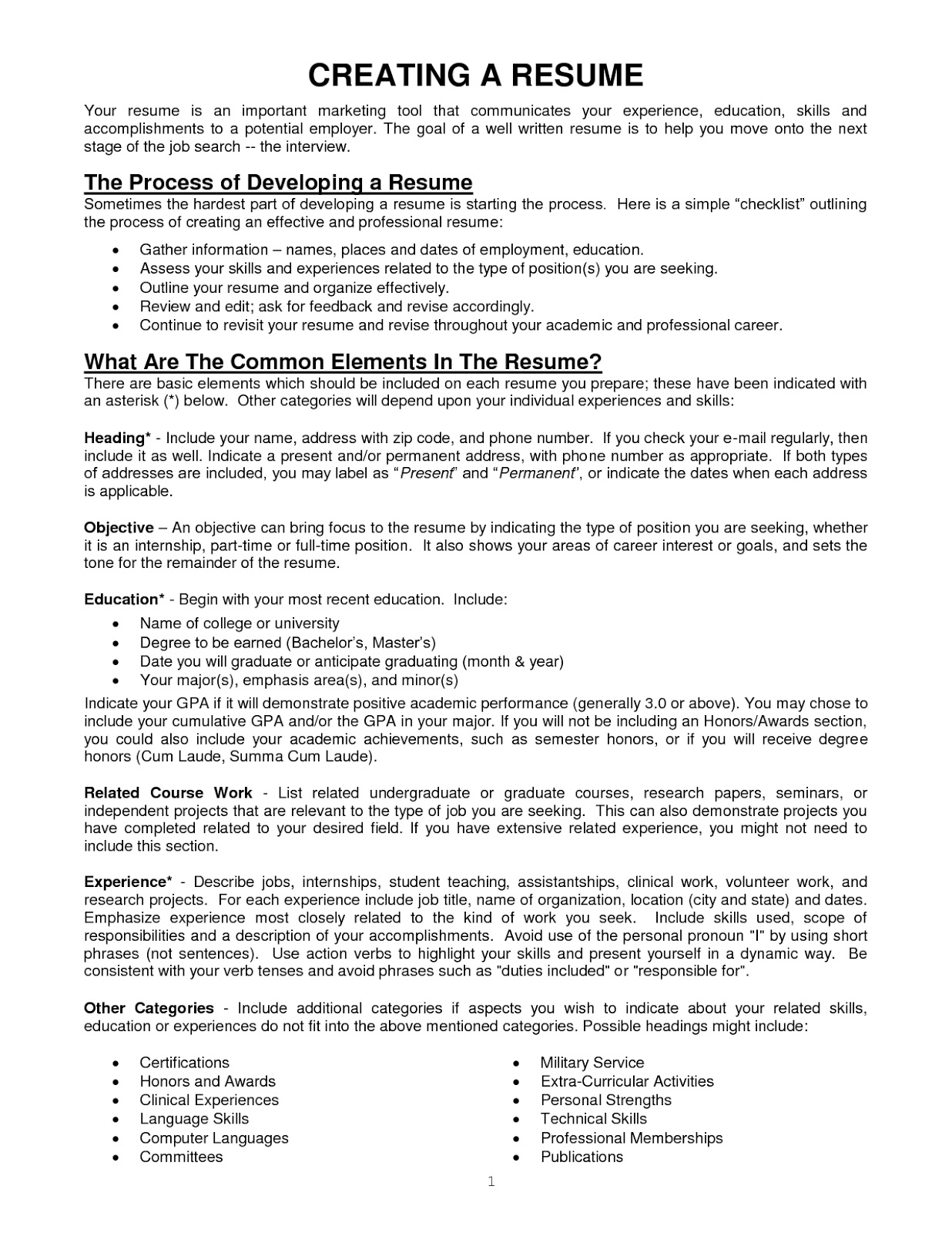what should a professional reference list look like