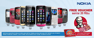 Beli Nokia Asha Dapat Voucher KFC Rp 20.000 dan Starter Pack SIMpati