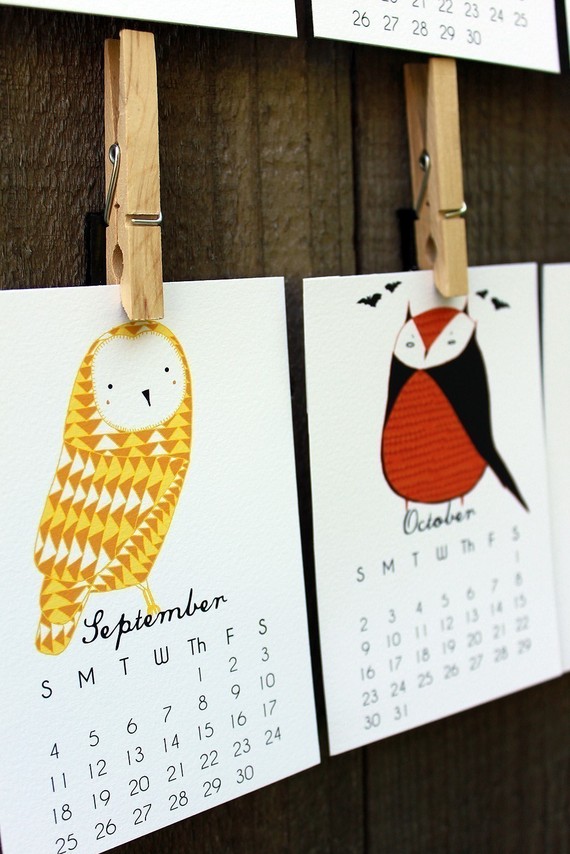 design inspiration calendars nature
