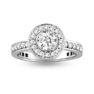 bezel set diamond ring