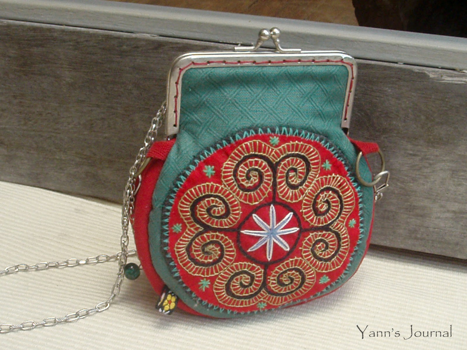 Yann's Journal Metal Frame Purse