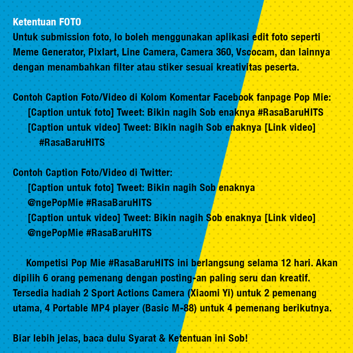 Kontes Pop Mie Rasa Baru HITS Berhadiah 2 Xiaomi YI 2 Kontes%2BPop%2BMie%2BRasa%2BBaru%2BHITS%2BBerhadiah%2B2%2BXiaomi%2BYI 2