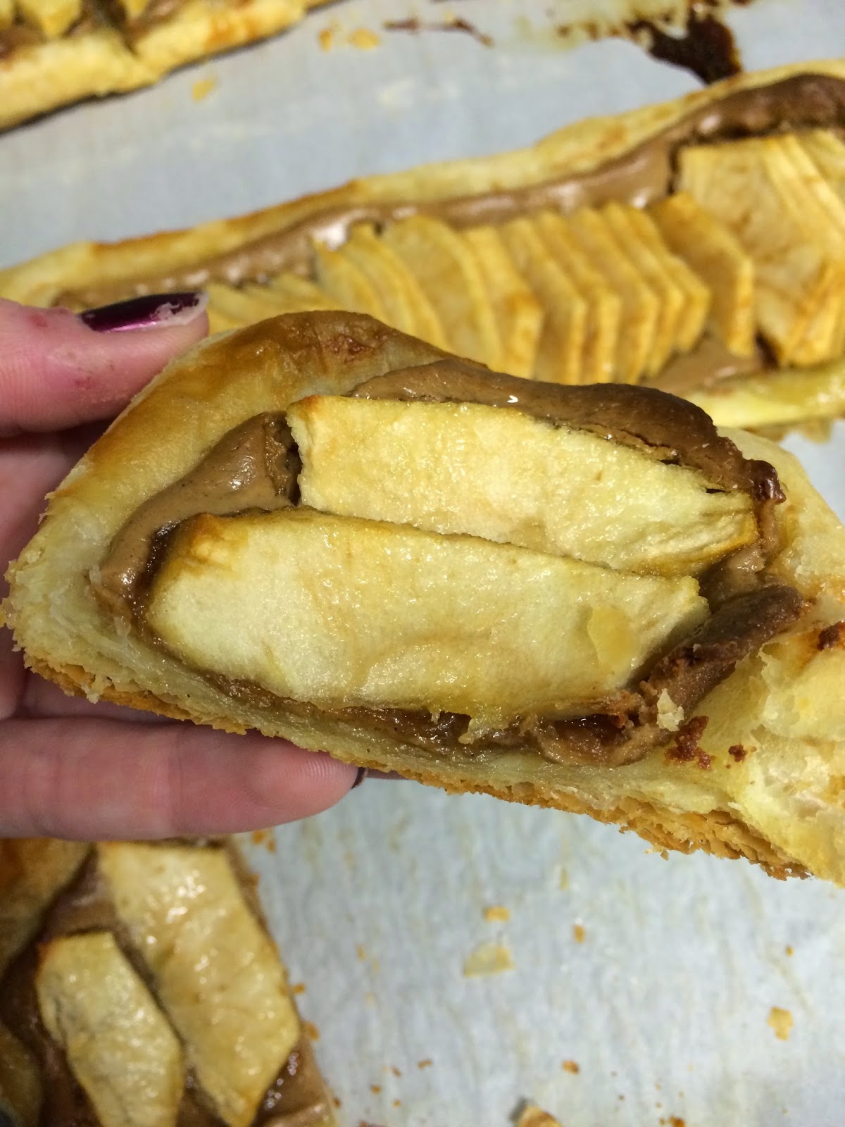 Candy Coated Prada Honey Apple Peanut Butter Tart