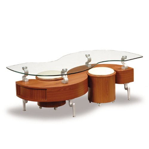 Form & Function Cocktail and Coffee Tables with Ottomans Underneath