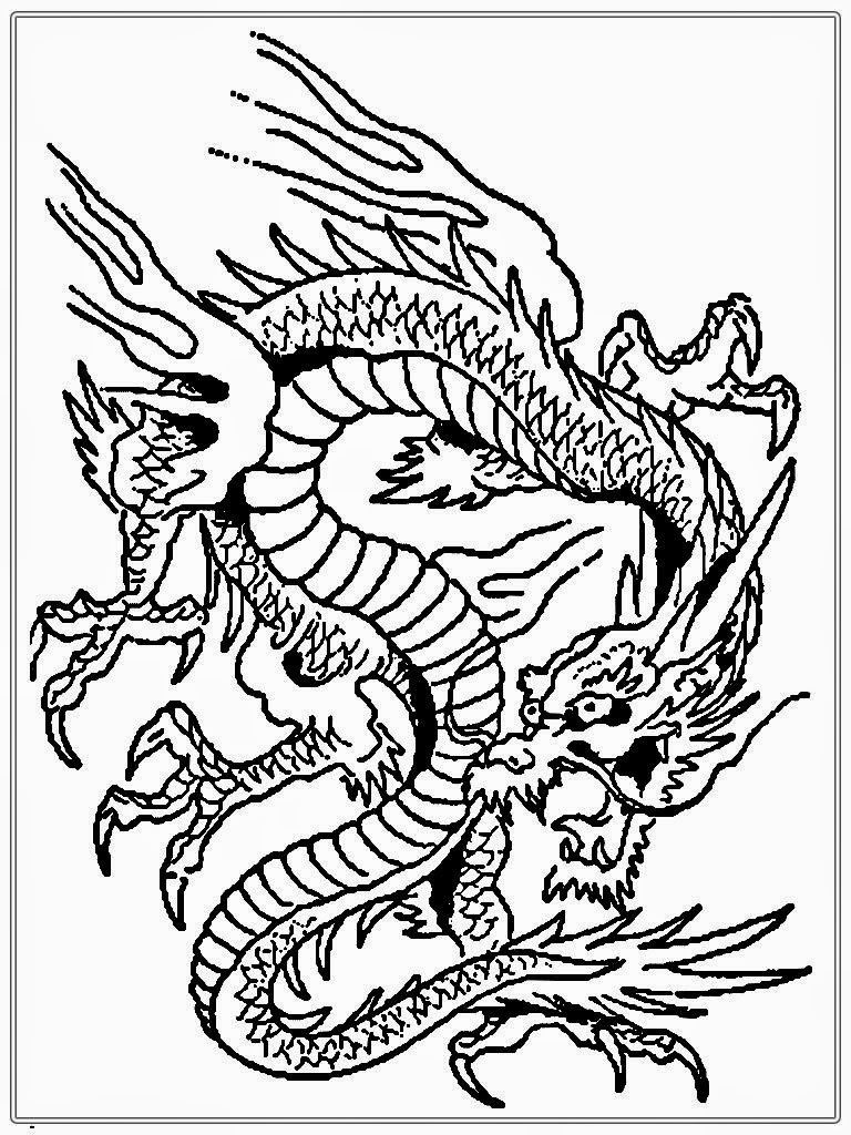 Chinese Dragon Adult Coloring Pages | Realistic Coloring Pages
