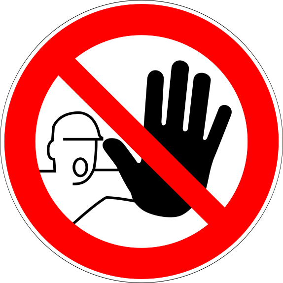 Do not enter this room do-not-enter-sign-man-shouting