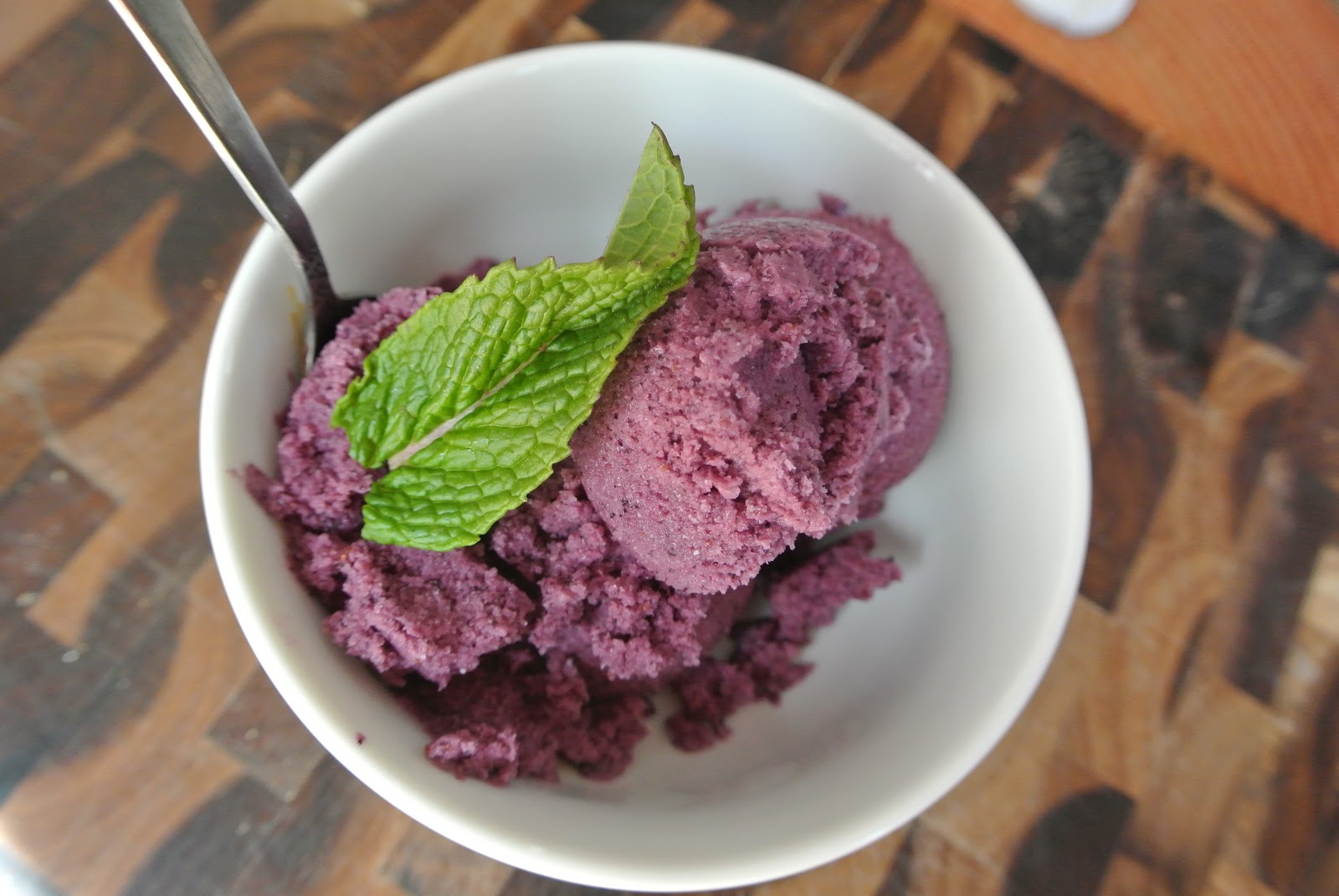Blueberry and Lime Frozen Yogurt