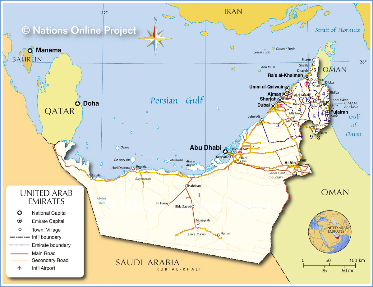 United Arab Emirates Locations and Directions