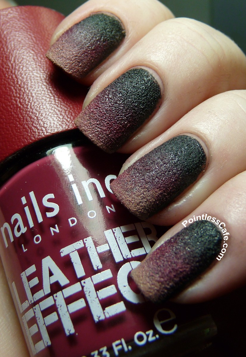 Fun with Nails Inc. Leather Effect Gradient Pointless Cafe