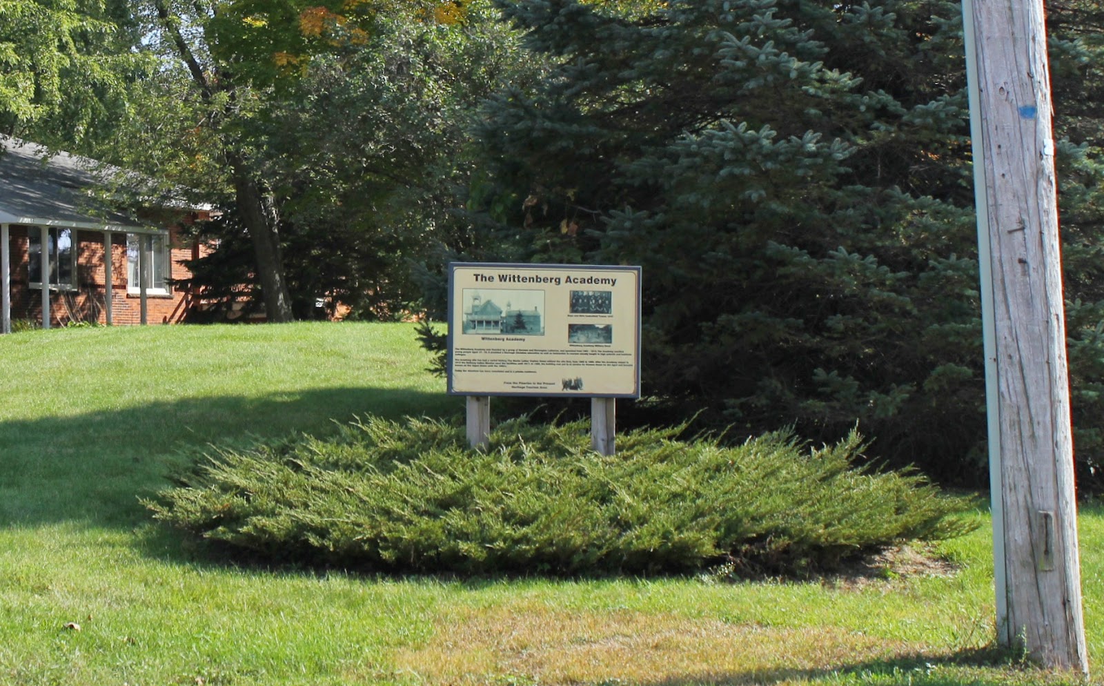 Wisconsin Historical Markers The Wittenberg Academy