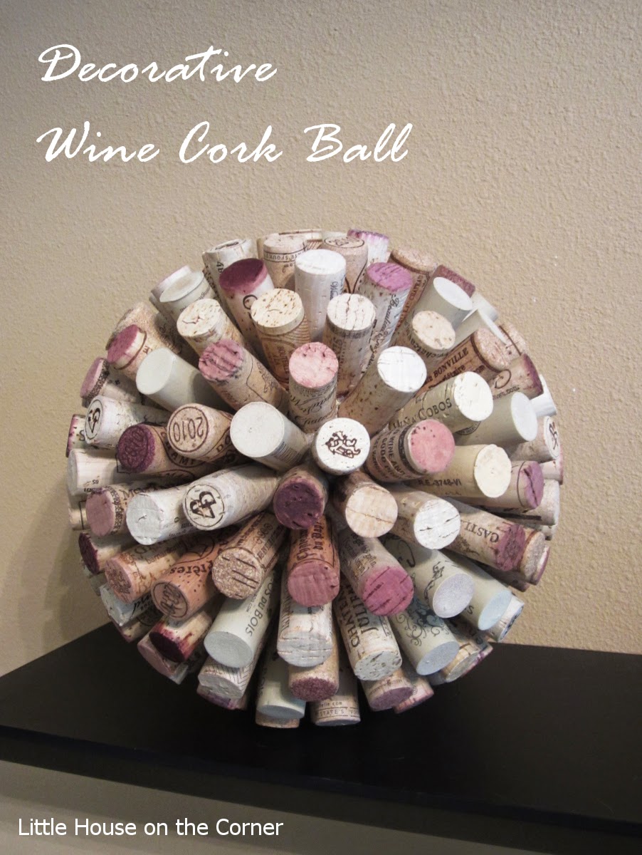 Little House on the Corner Drinking & Crafting DIY Wine Cork Ball